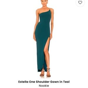 Revolve Estella One Shoulder Gown in Teal
Nookie